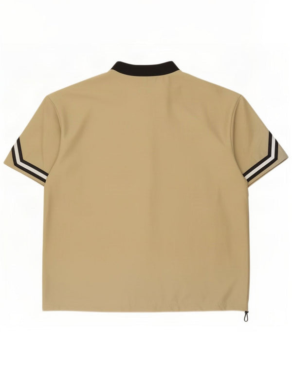 Adidas Mens Pulôver Treino Top Grande Bege Colourblock Poliéster