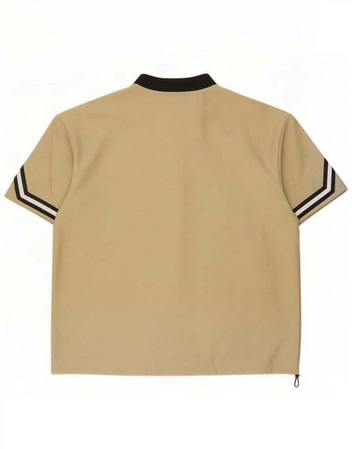 Adidas Mens Pulôver Treino Top Grande Bege Colourblock Poliéster