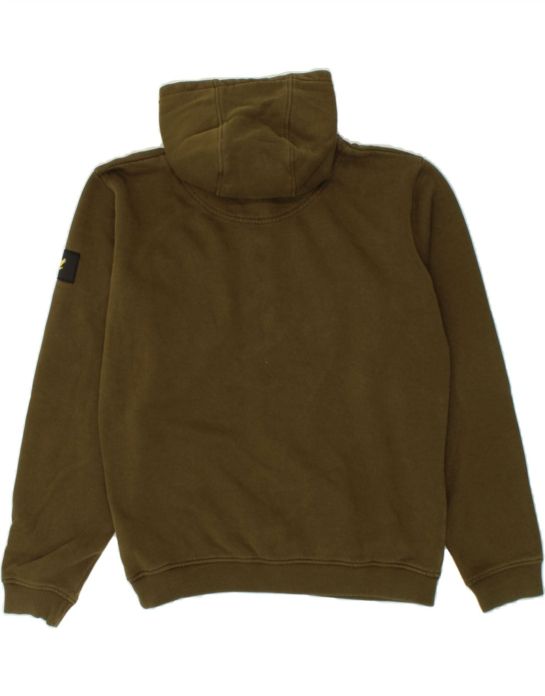 LYLE & SCOTT Boys Zip Neck Hoodie Jumper 15-16 Years Khaki Cotton Vintage Lyle & Scott and Second-Hand Lyle & Scott from Messina Hembry 