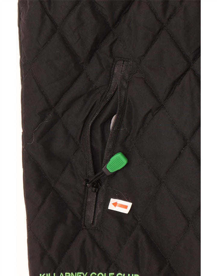 Colete acolchoado feminino Lyle & Scott UK 14 grande poliéster preto