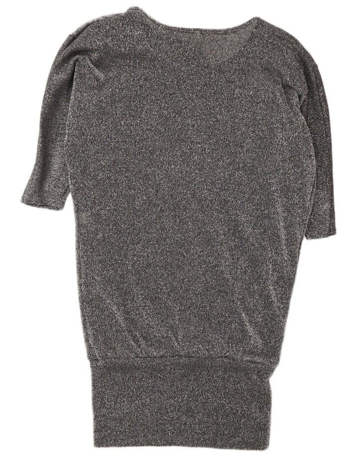 Vestido feminino vintage Batwing Jumper UK 16 grande cinza