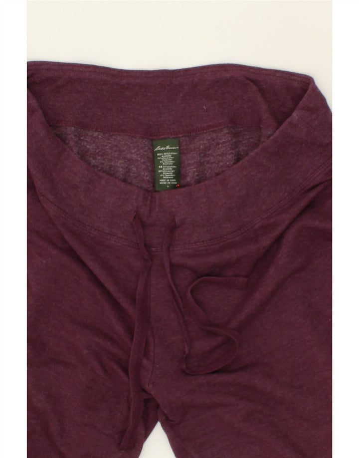 EDDIE BAUER Womens Tracksuit Trousers UK 16 Large Purple Cotton Vintage Eddie Bauer and Second-Hand Eddie Bauer from Messina Hembry 