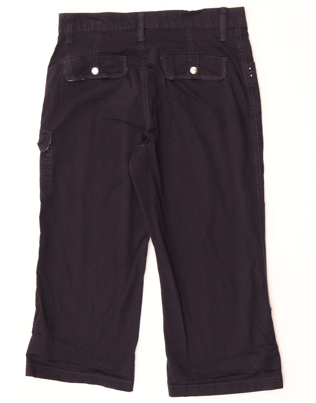 Calça cargo feminina Lee Capri US 8 médio W30 L20 algodão azul marinho