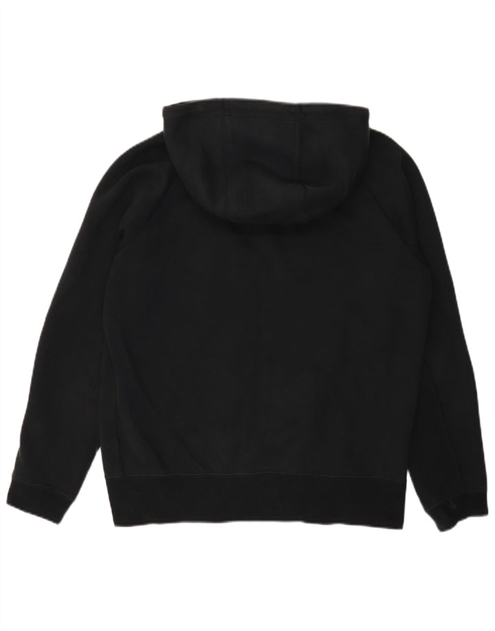 Suéter Nike masculino com capuz e zíper médio preto algodão