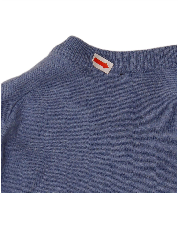 JACK WILLS Suéter masculino com decote em V XL algodão azul