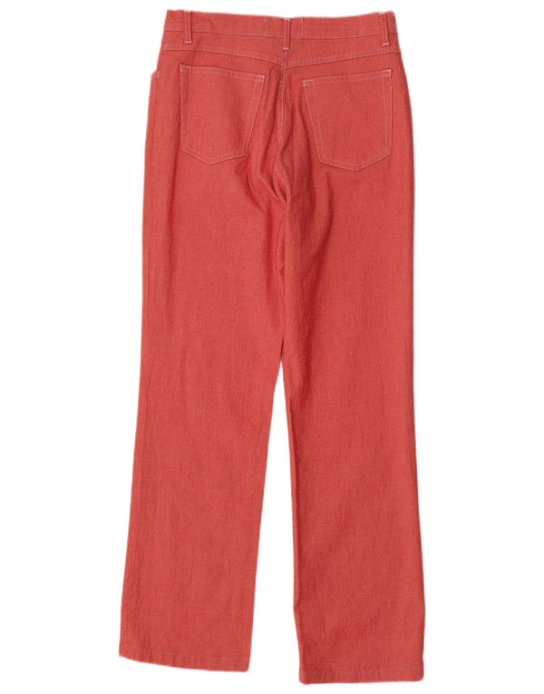 Jeans retos femininos vintage W31 L30 algodão vermelho