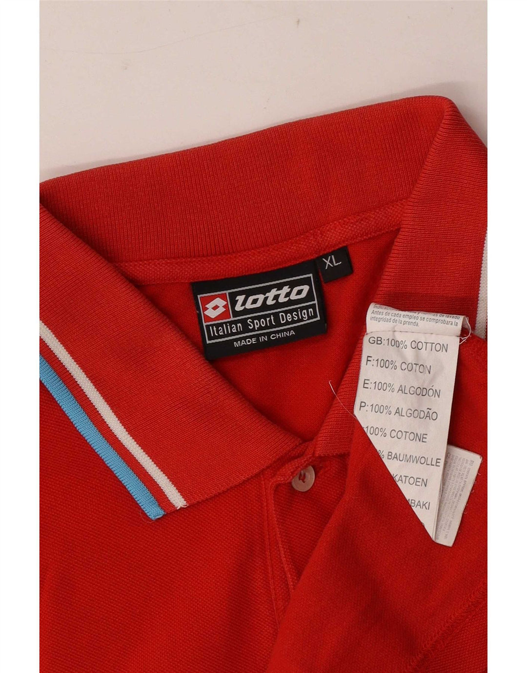 Camisa polo masculina Lotto XL algodão vermelho