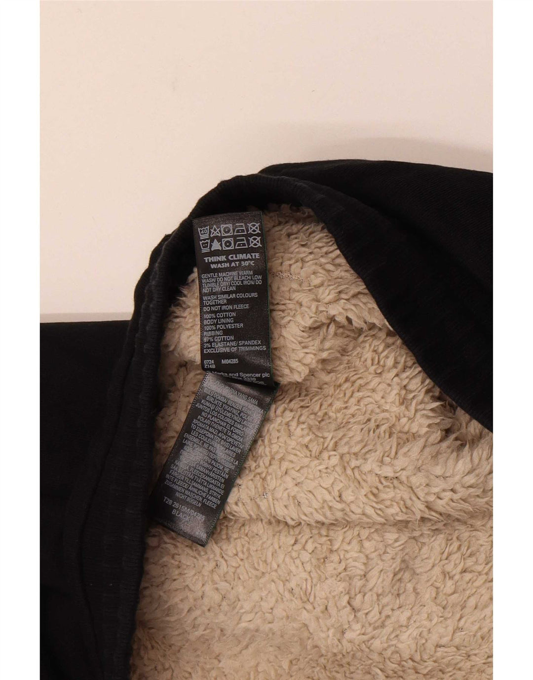 Calça esportiva masculina Marks & Spencer, joggers, algodão preto grande