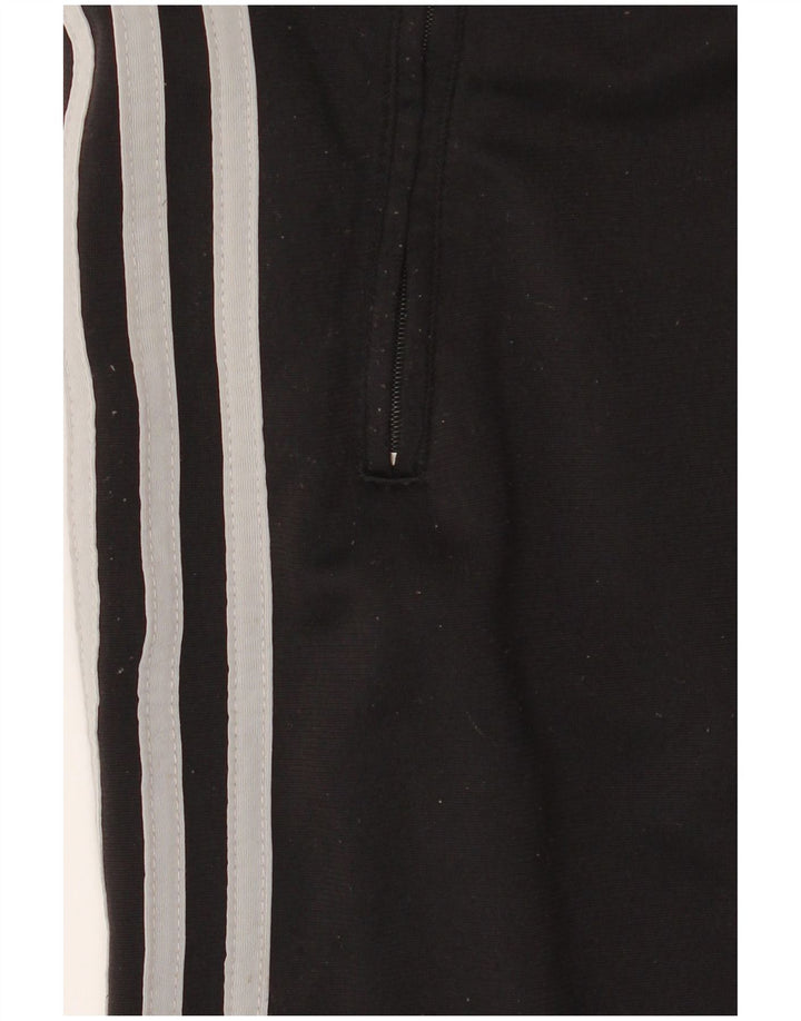 Calças de treino masculinas Adidas UK 38/40 poliéster preto médio