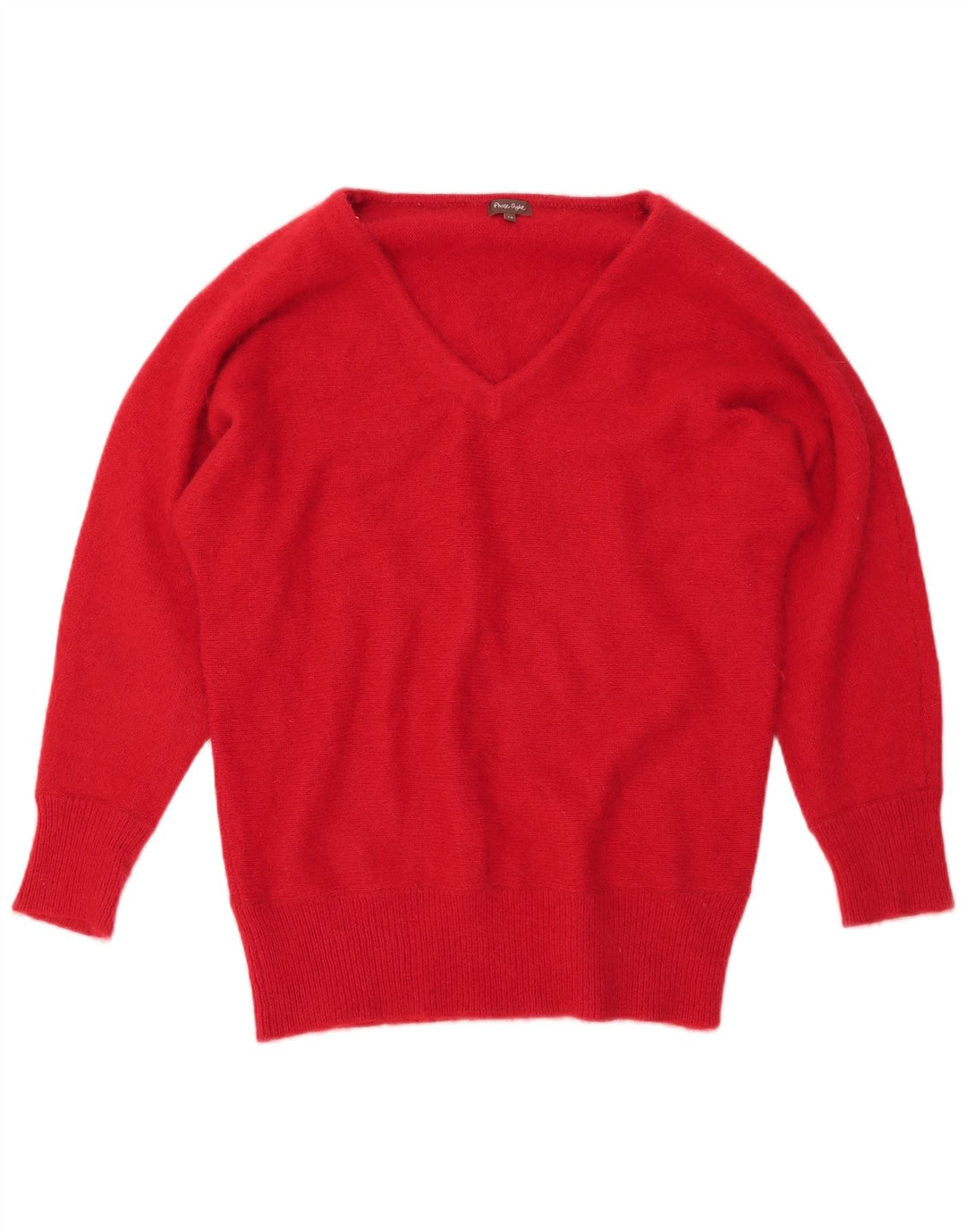 Suéter feminino PHASE EIGHT com decote em V UK 12 nylon vermelho médio