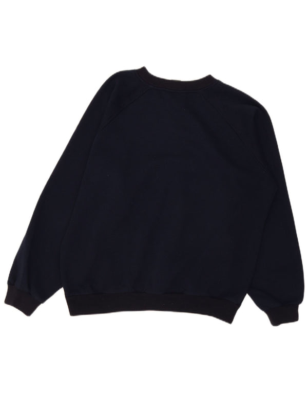 Kappa moletom oversized feminino UK 14 médio azul marinho poliéster