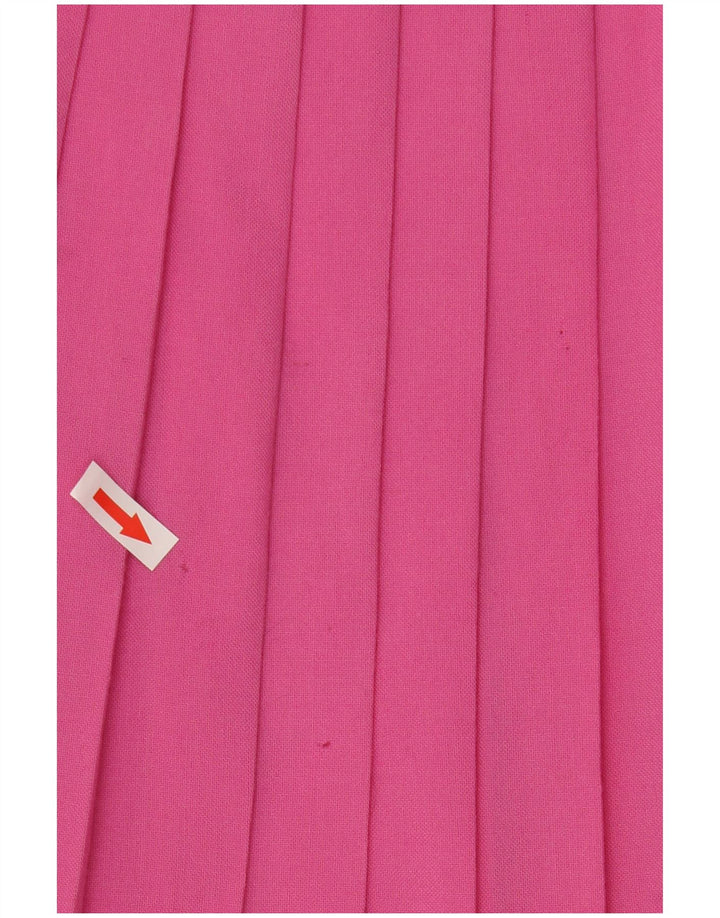 Saia feminina mini faca plissada Stefanel IT 42 médio W25 lã rosa