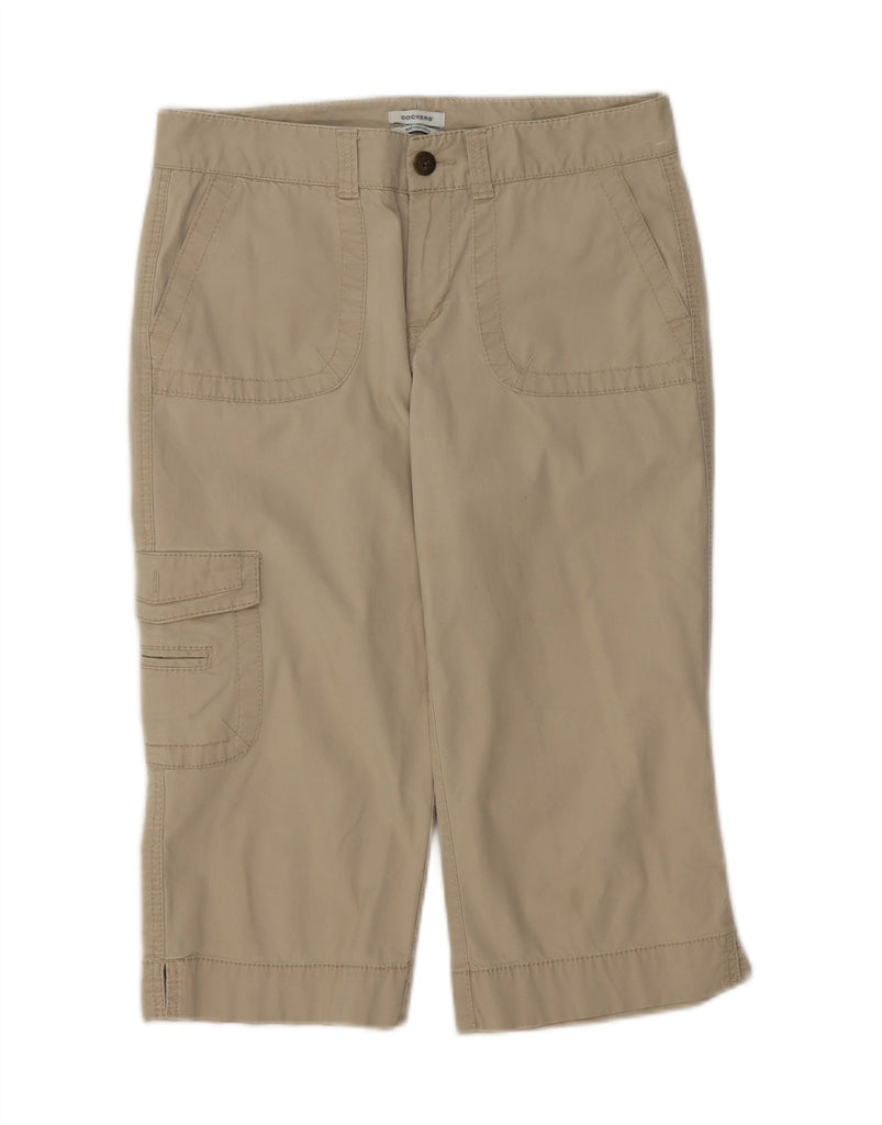 DOCKERS Womens Curvy Mid Rise Cargo Capri Trousers Medium W30 L18  Beige Vintage Dockers and Second-Hand Dockers from Messina Hembry 