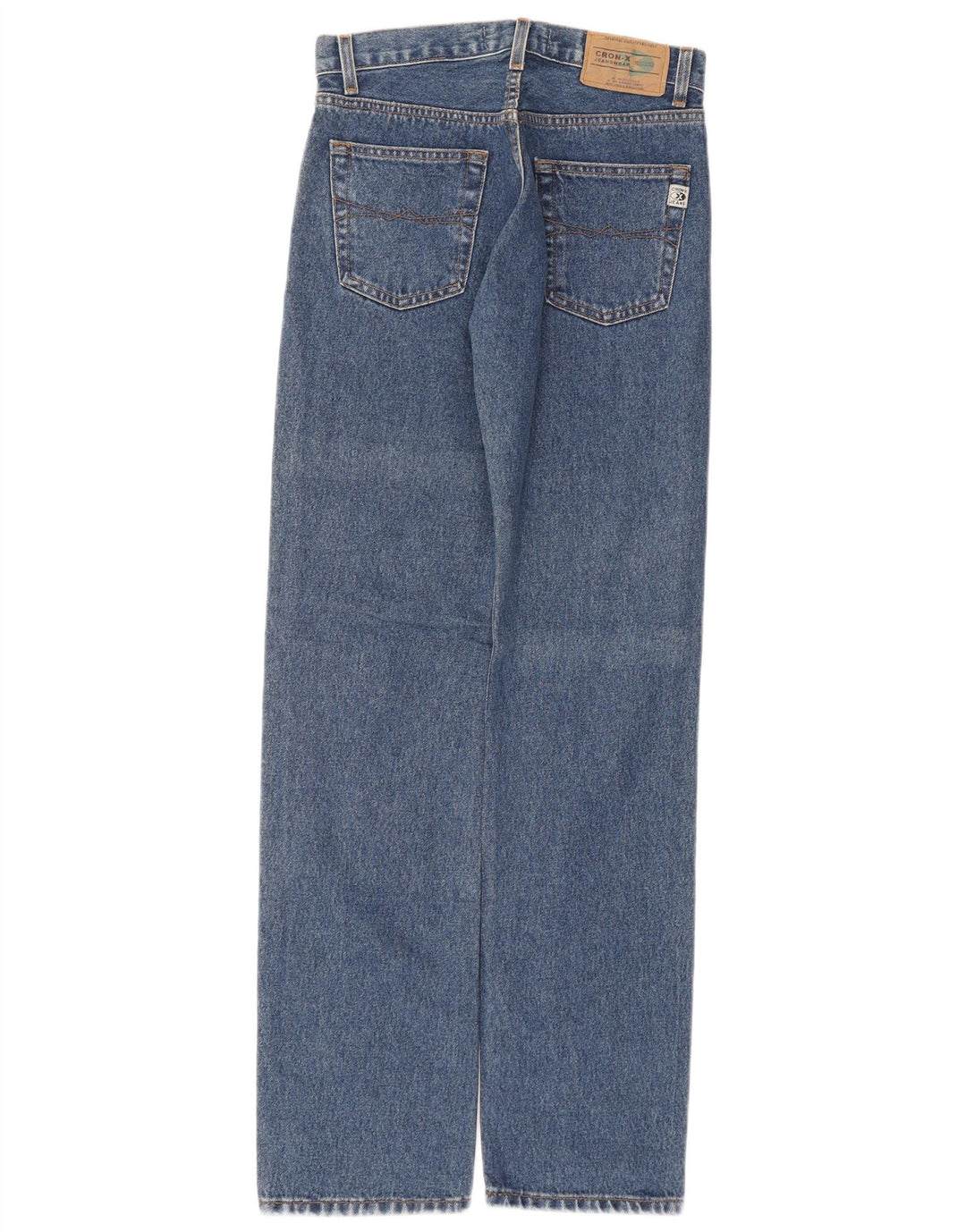 Calça jeans reta feminina CRON-X W28 L32 algodão azul