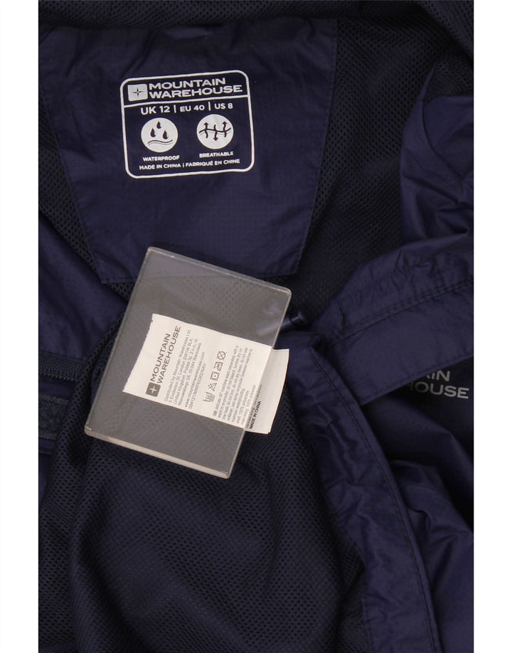 Jaqueta de chuva feminina com capuz Mountain Warehouse UK 12 azul marinho médio