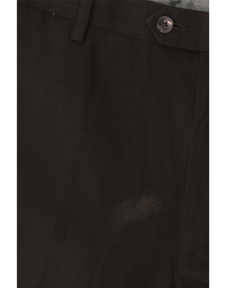 Calça masculina de terno regular Marks & Spencer W40 L31 poliéster preto