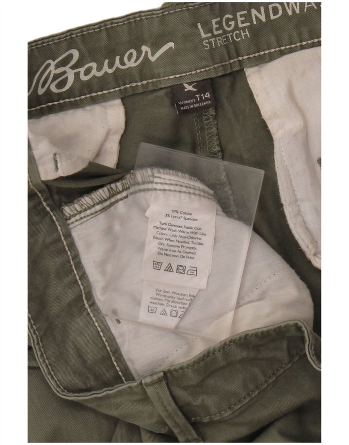 EDDIE BAUER Calça chino feminina Boyfriend Fit EUA 14 XL W36 L33 Cáqui