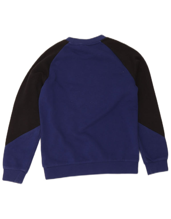 Adidas Meninos Moletom Gráfico Jumper 9-10 Anos Azul Marinho Colorblock
