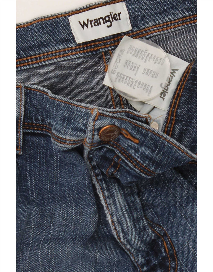 Wrangler Mens Straight Jeans W34 L32 Azul Algodão