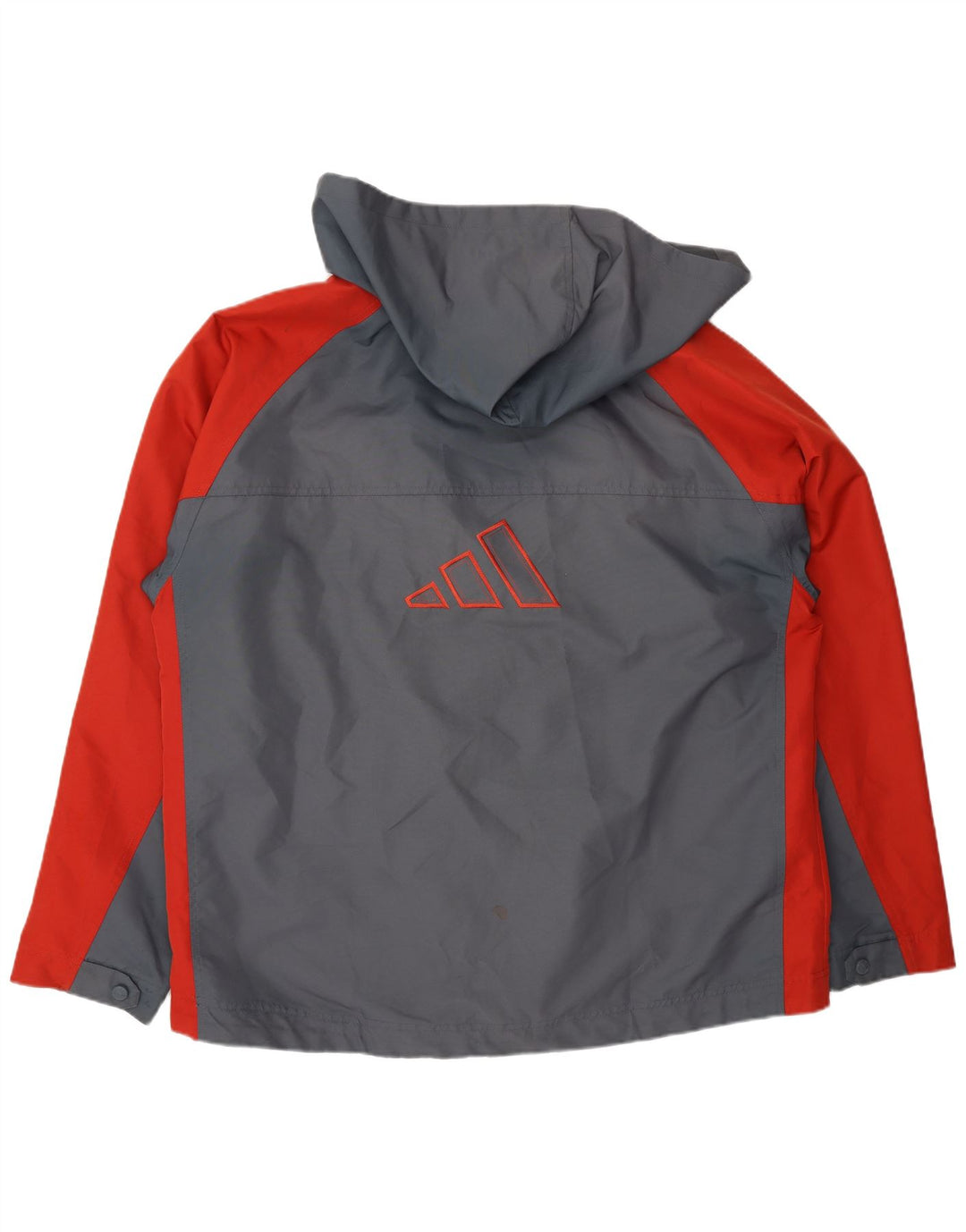 Jaqueta corta-vento masculina ADIDAS com capuz UK 44/46 grande cinza