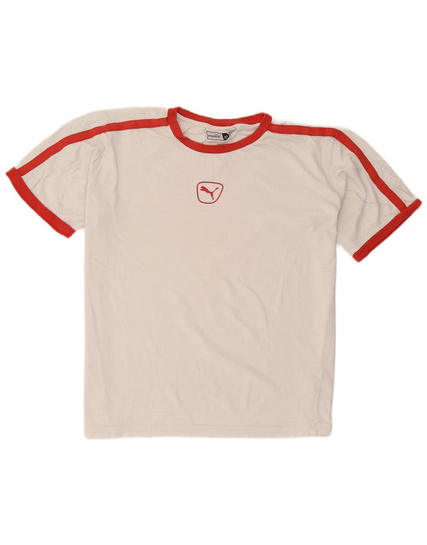 Camiseta masculina Puma Top XL branca colorblock