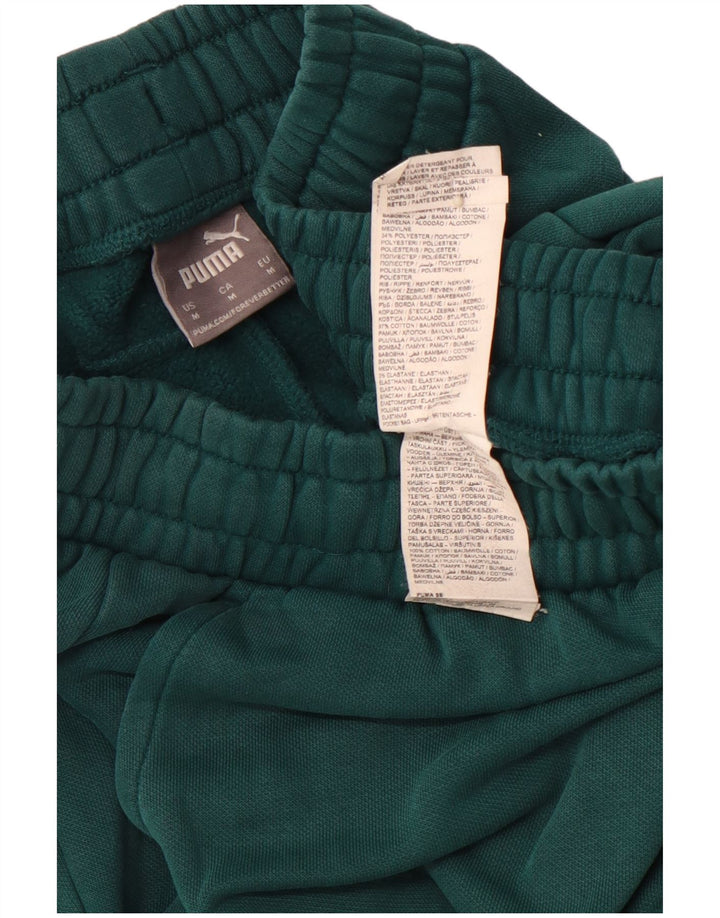 Calça de treino masculina PUMA joggers algodão verde médio