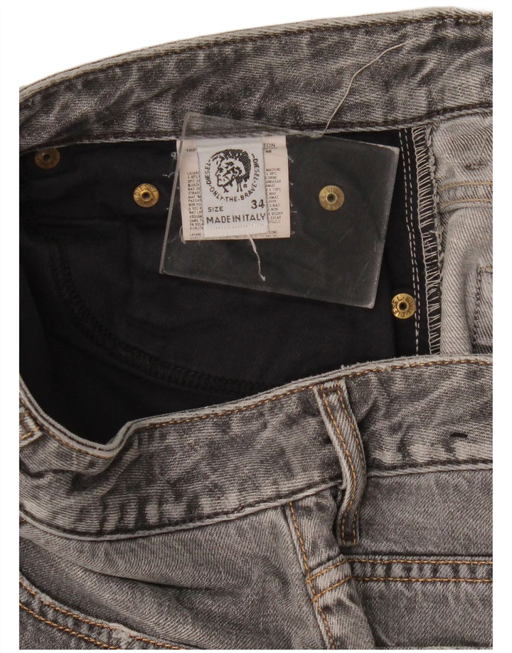 Jeans retos femininos Diesel W34 L31 algodão cinza