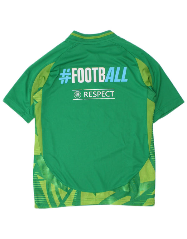 Camiseta Adidas Boys Aeroready Graphic Top 7-8 Anos Verde Colorblock