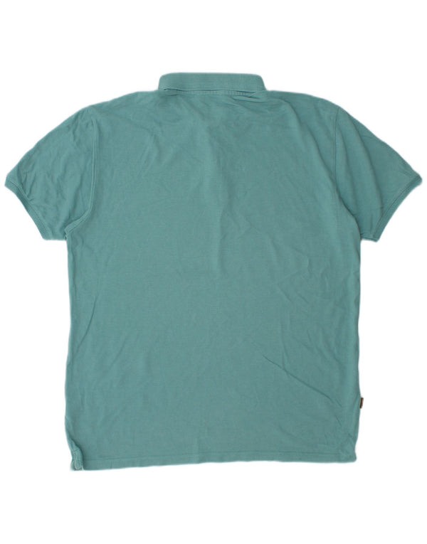 Camisa polo masculina Pierre Cardin grande algodão turquesa
