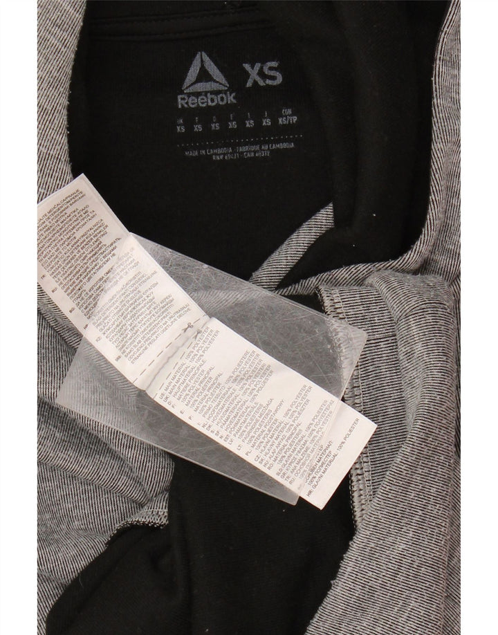 Reebok Mens Graphic Hoodie Jumper XS Poliéster Cinza