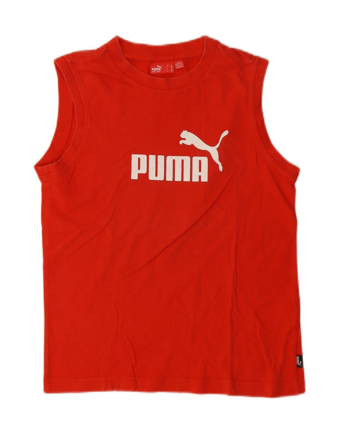 Puma Boys Graphic Vest Top 11-12 Anos Algodão Vermelho
