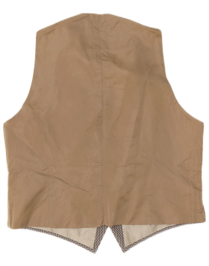 Colete masculino vintage grande cinza geométrico