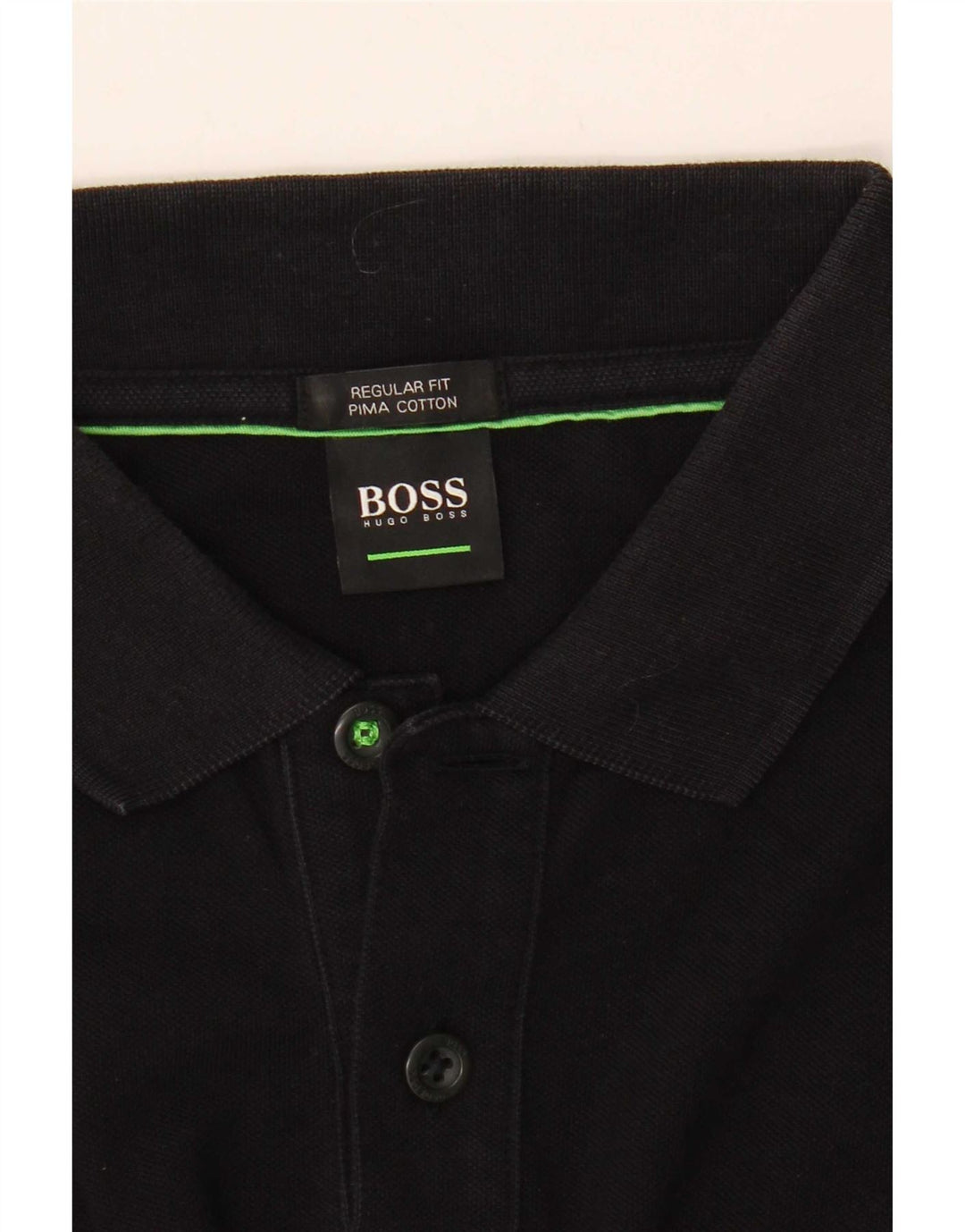 Camisa polo masculina Hugo Boss Regular Fit preta média