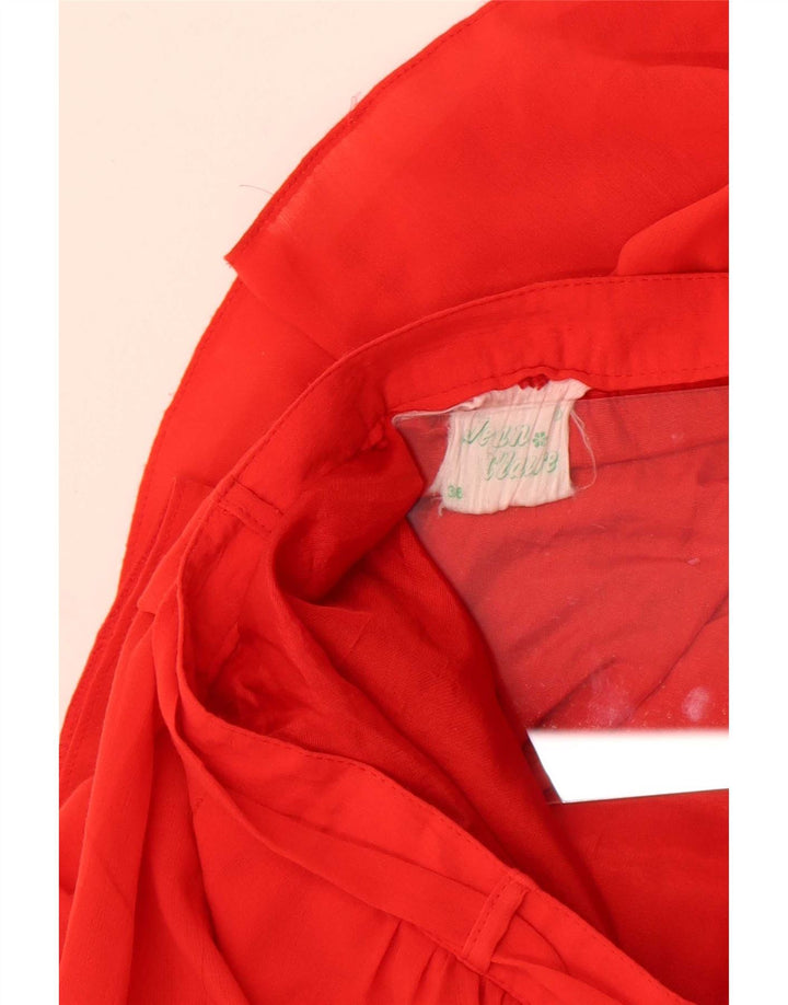 Saia feminina Jean Claude em camadas EU 36 pequena W26 poliéster vermelho