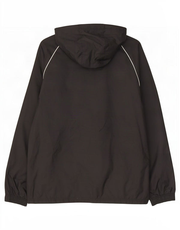 Adidas Mens Hooded Rain Jacket UK 38 Médio Preto Nylon