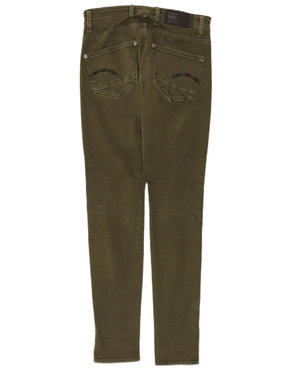 G-Star Mens Revend Skinny Jeans W28 L32 Khaki Cotton