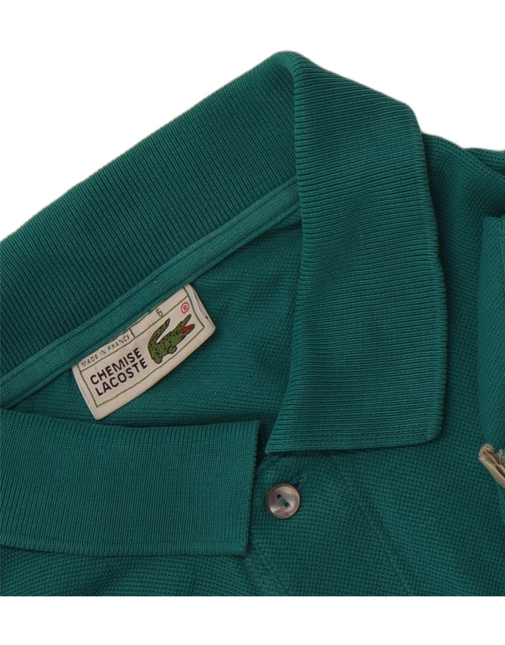 Camisa polo masculina Lacoste tamanho 5 grande algodão verde