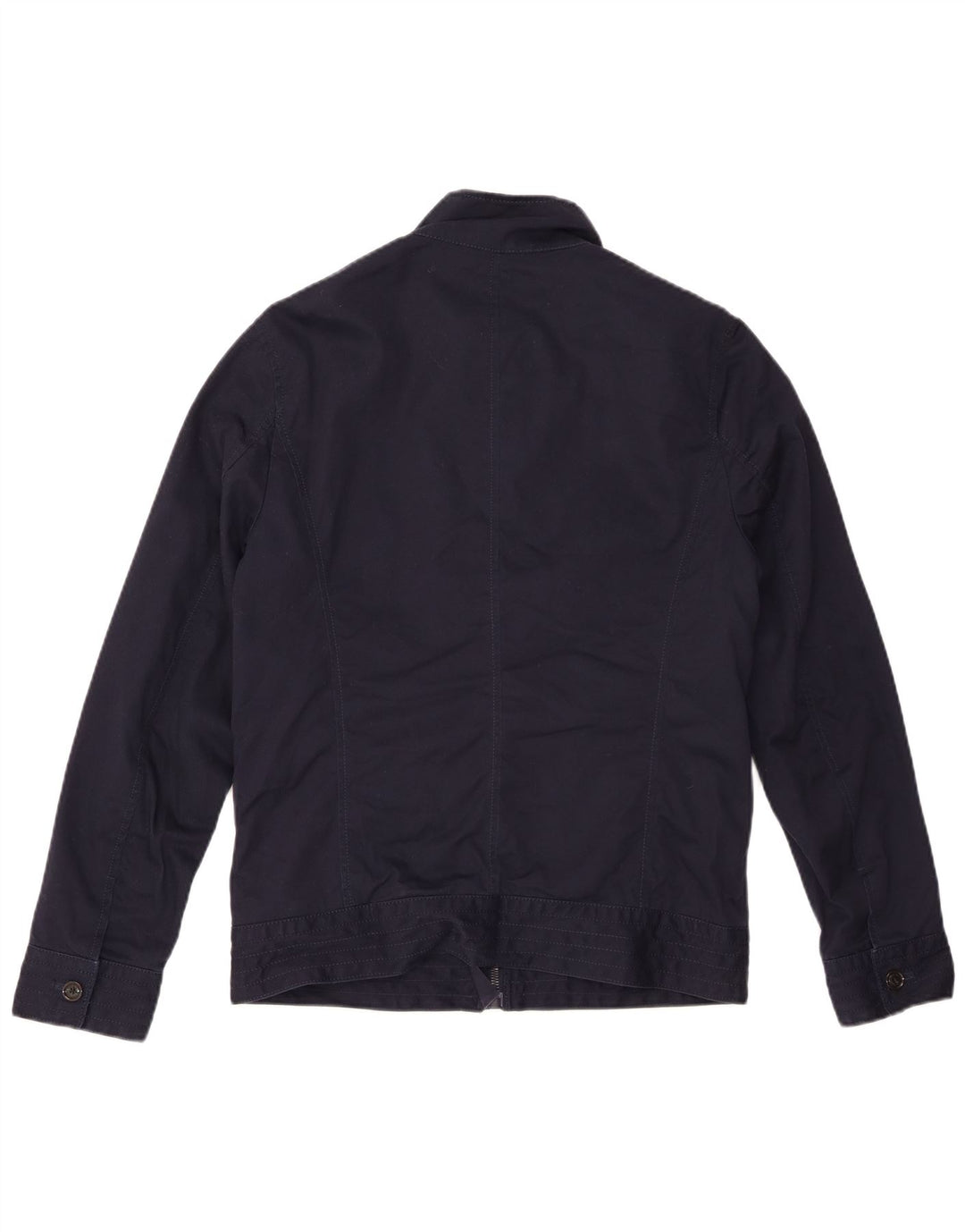 Jaqueta militar masculina ZARA UK 40 grande poliéster azul marinho