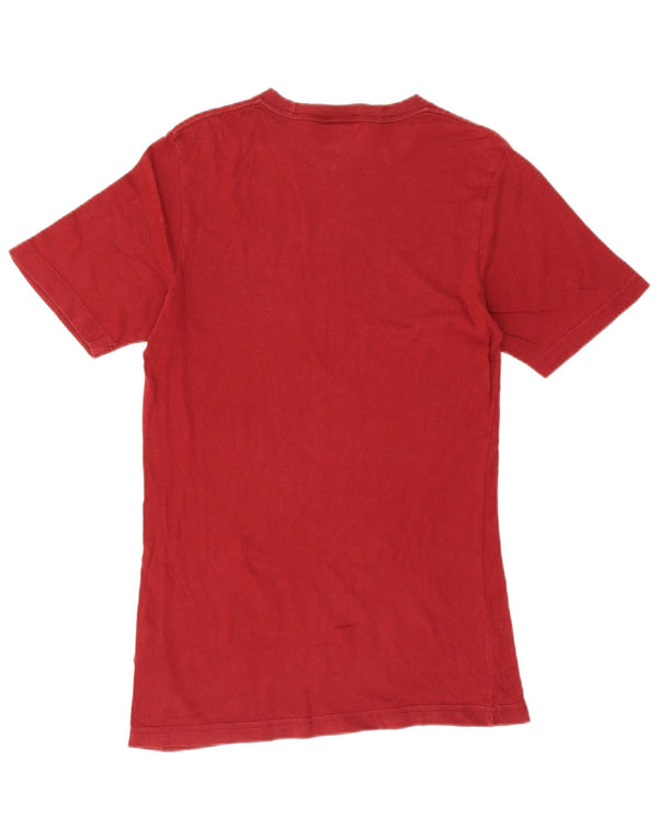 Adidas Mens Camiseta Top XS Algodão Vermelho