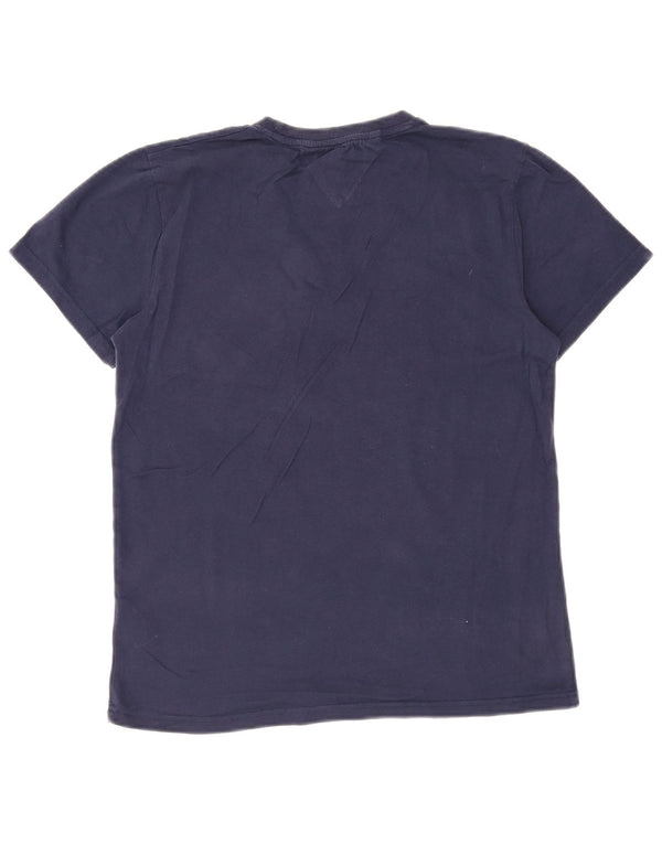 Tommy Hilfiger Mens Slim Fit Camiseta Top Médio Algodão Azul Marinho