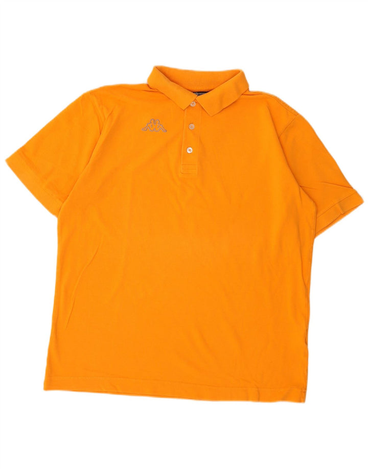 Camisa polo masculina Kappa grande algodão laranja