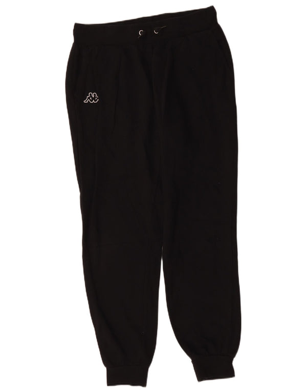 Calça de treino feminina Kappa Joggers UK 18 XL algodão preto