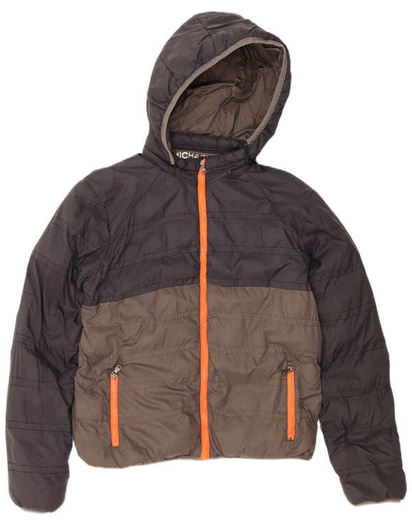 Jaqueta acolchoada com capuz para meninos MICHAEL KORS 15-16 anos cinza Colourblock Nylon