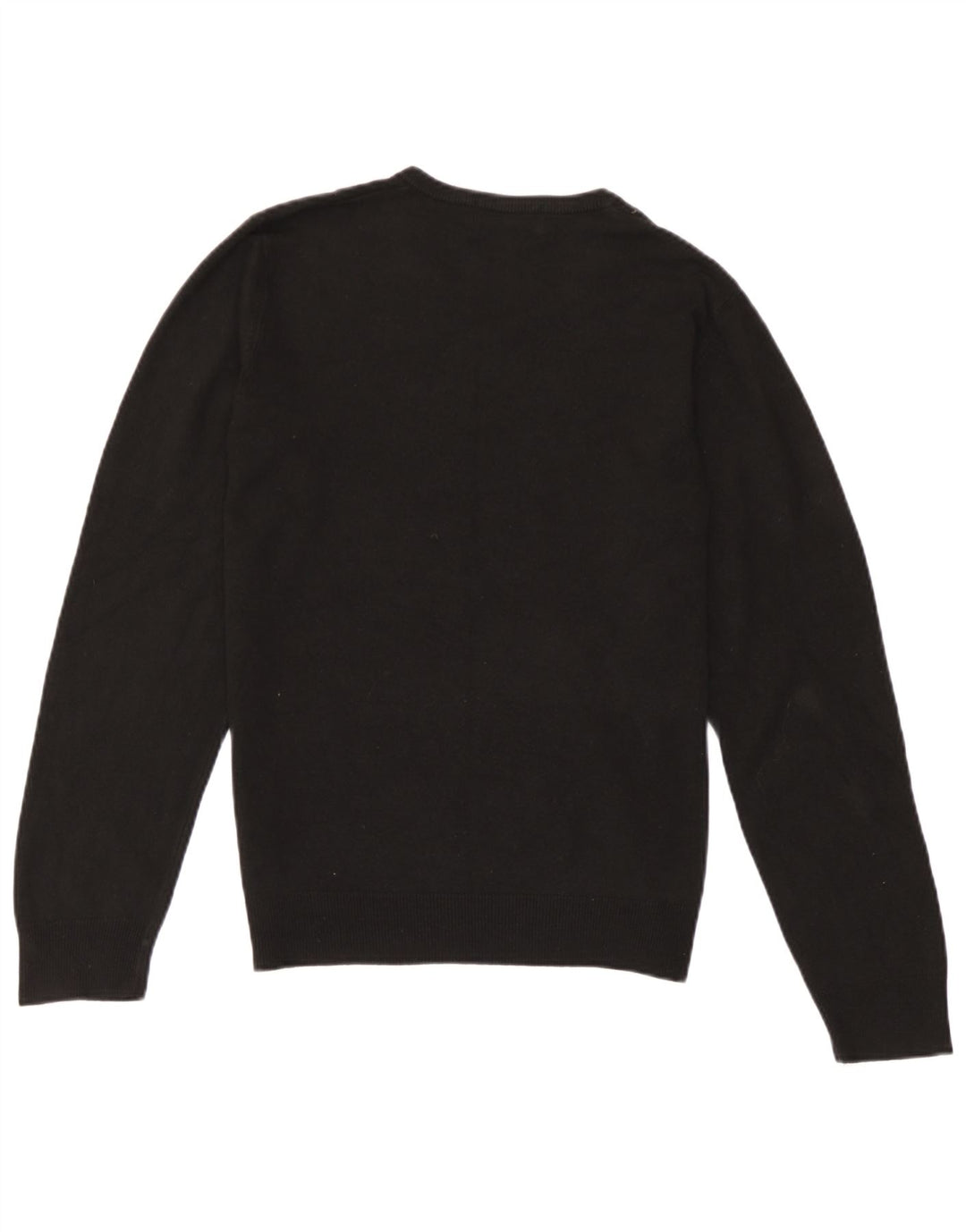 Suéter masculino Marks & Spencer Blue Harbor com decote em V, pequeno acrílico preto