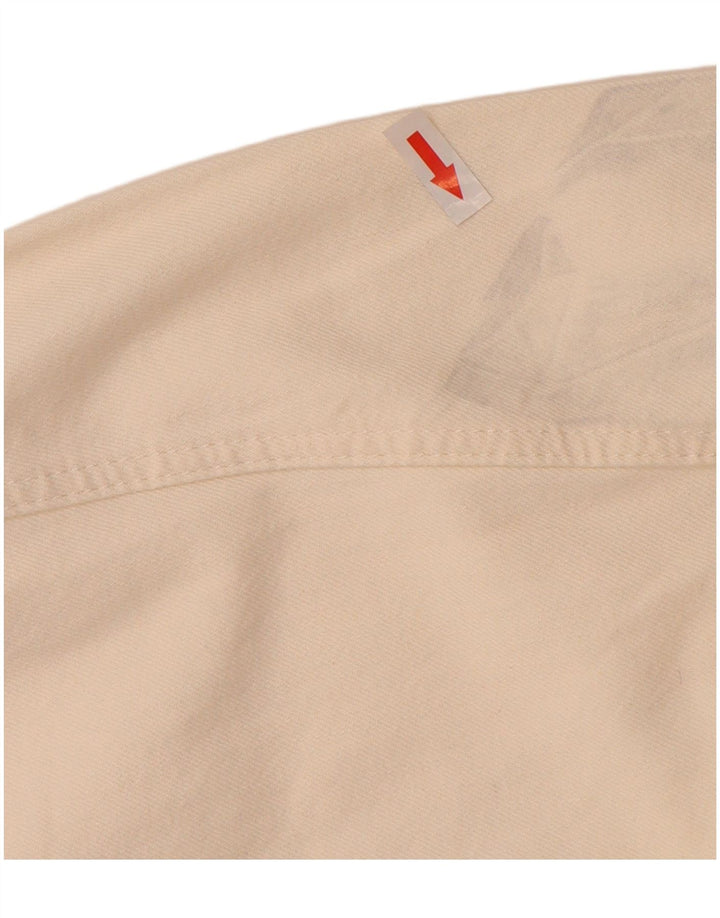 Jaqueta jeans feminina Marks & Spencer UK 16 grande algodão branco