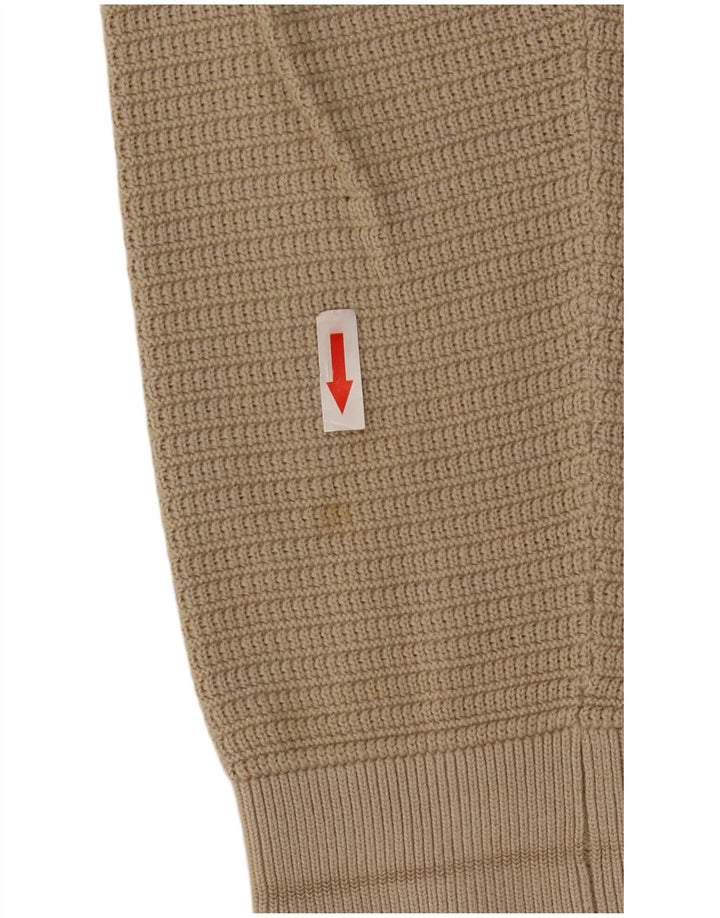 Suéter masculino Cos com gola canoa e algodão bege pequeno