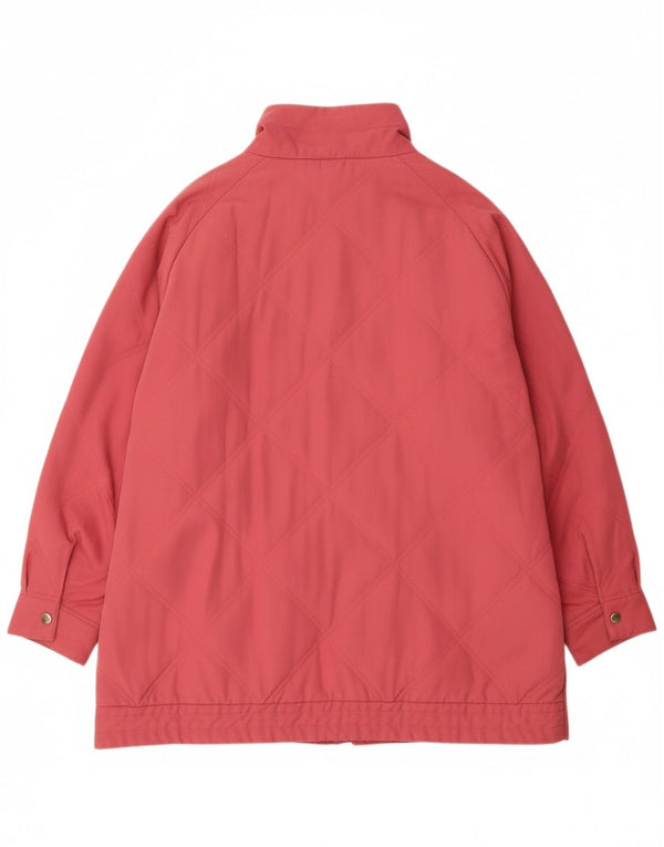 Jaqueta acolchoada feminina VINTAGE UK 22 3XL poliéster rosa