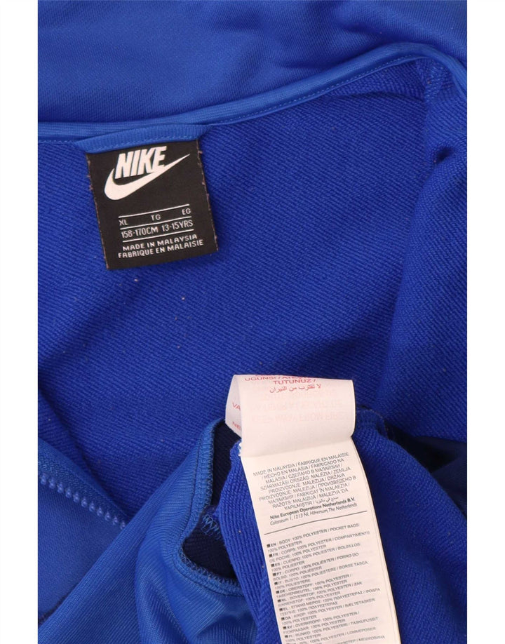 Jaqueta Nike Boys Tracksuit Top 13-14 Anos XL Azul Colorblock Poliéster