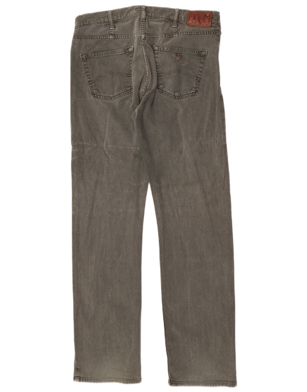 Calça jeans reta masculina Armani W36 L34 algodão verde