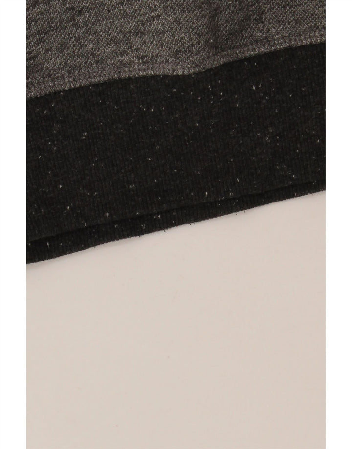 Suéter com capuz gráfico masculino Jack & Jones poliéster manchado cinza médio